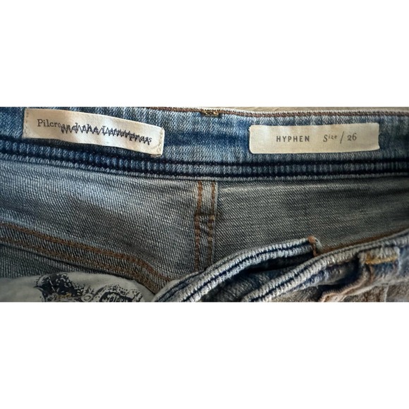 Women 26 Anthropologie Pilcro and Letterpress Denim Jean Shorts Distressed - Picture 3 of 3